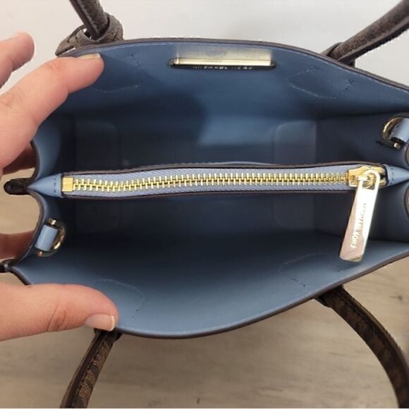 NWT Michael Kors Medium Mercer Bag Blue - Picture 6 of 13
